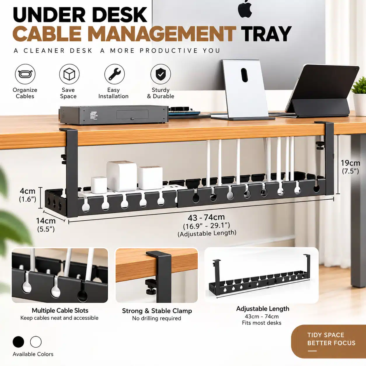 Cable Management Under Desk