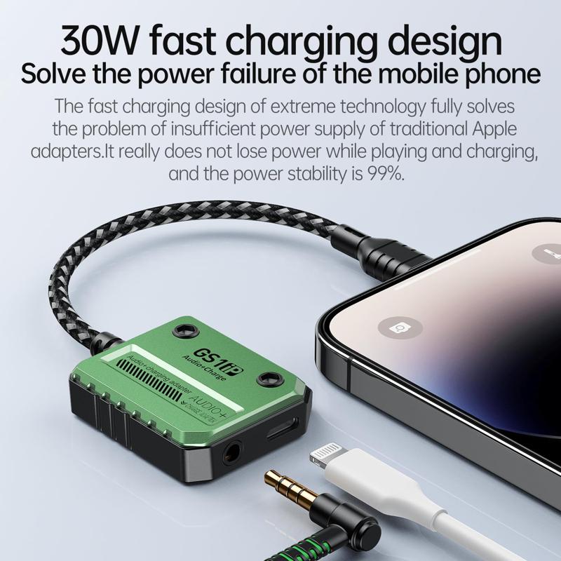 3.5 mm headset lightning charger
