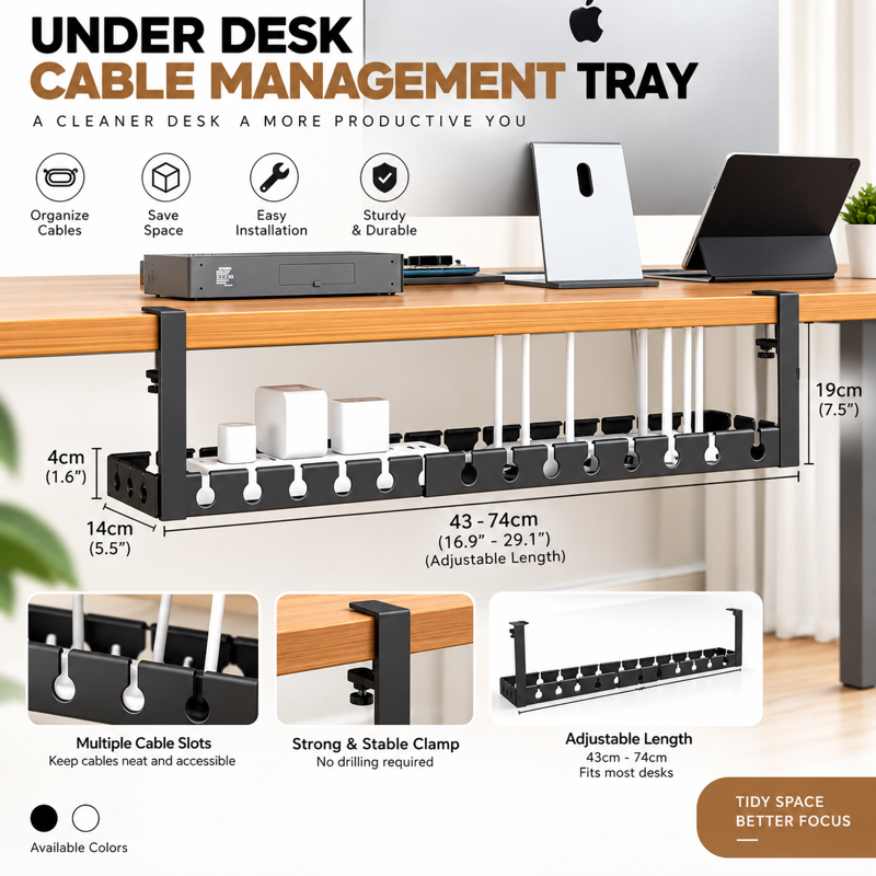 Cable Management Under Desk
